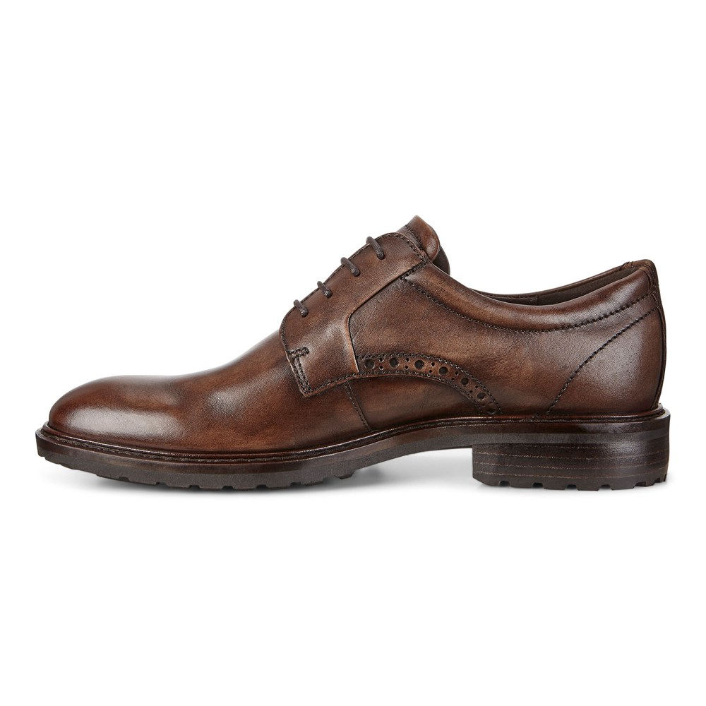 Zapatos De Vestir Hombre - ECCO Vitrus I Plain Toe Tie - Marrom - CWQ847015